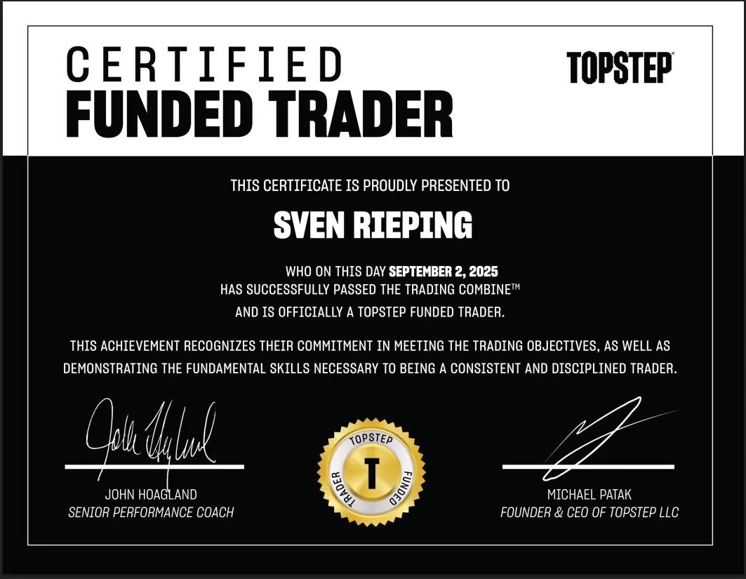 ELALIHOLDING Nachweis – Sven Rieping Topstep